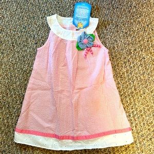 NWT COPPER KEY PINK WHITE SEERSUCKER DRESS 6 NEW